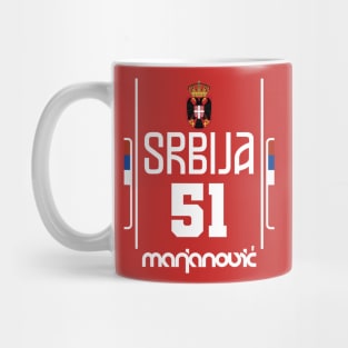 Boban Marjanovic Retro Serbia Euro Basketball Fan Art Mug